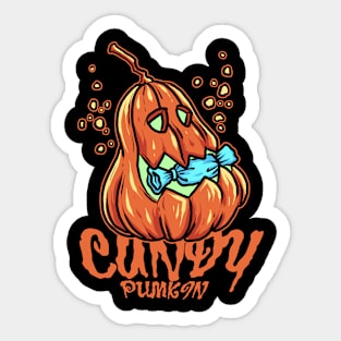 candy pumkin Sticker